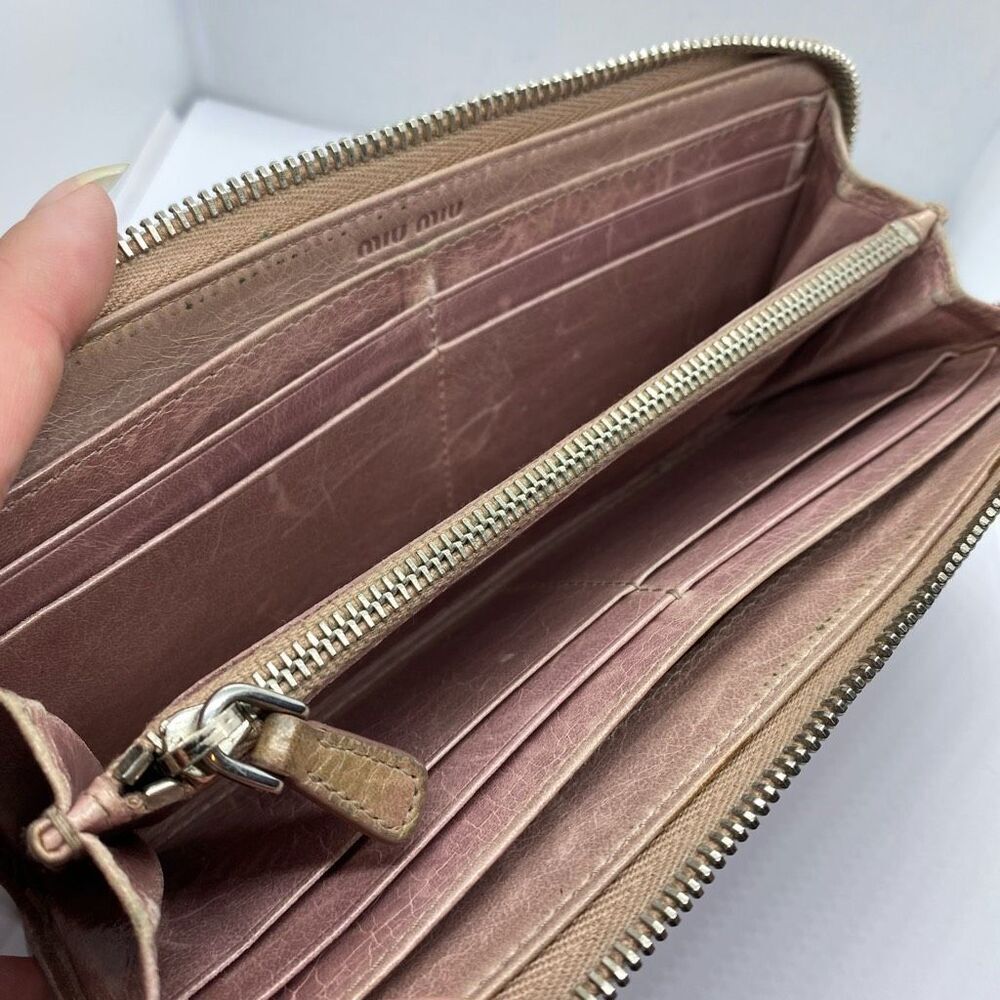 **Flaws** Authentic Miu Miu By Prada Pink Leather… - image 5